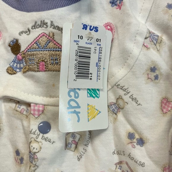 Miniwear Cream and Purple Woodland Footies - Picture 2 of 10